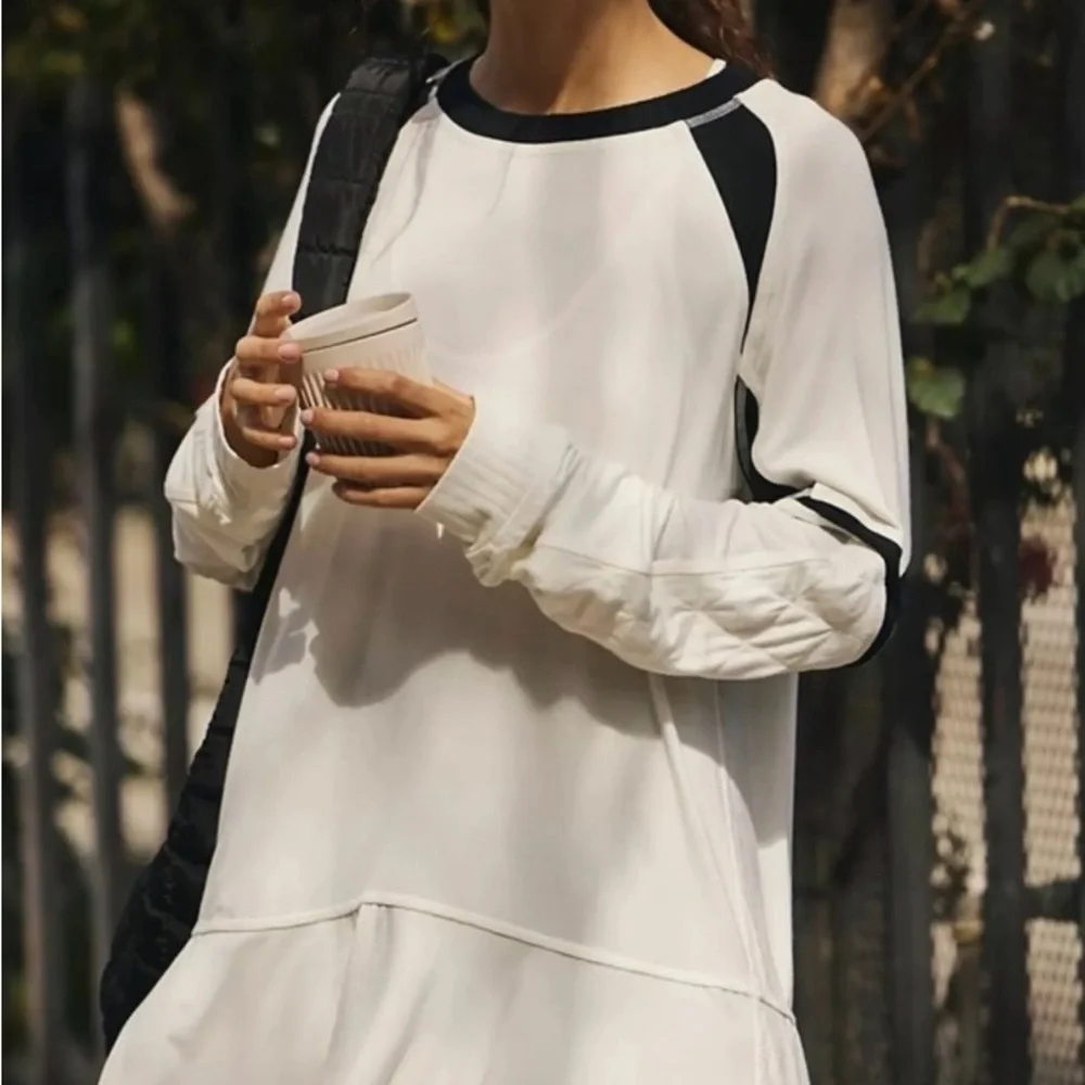 FP Movement At Bat Layer by Free People Black and White Top - Picture 7 of 7